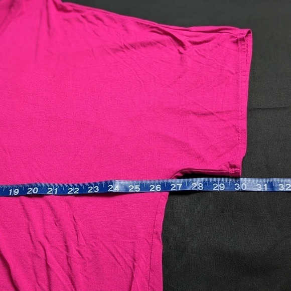 Pink tie front short sleeve blouse, XL - Picture 3 of 7